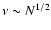 $\nu\sim
N^{1/2}$