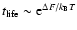 $t_{{\rm life}}\sim
{\rm e}^{\Delta F/k_{\rm B}T}$