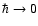 $\hbar \rightarrow 0$