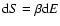 ${\rm d}S=\beta {\rm d}E$