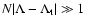 $N\vert\Lambda-\Lambda_{\rm t}\vert\gg 1$