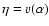 $\eta=v(\alpha)$