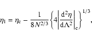 \begin{displaymath}%
\eta_{\rm l}=\eta_{\rm c}-{1\over 8N^{2/3}} \biggl \lbrace ...
... {\rm d}\Lambda^{2}}\biggr \vert _{\rm c}\biggr \rbrace^{1/3},
\end{displaymath}