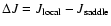 $\Delta J=J_{{\rm local}}-J_{{\rm saddle}}$