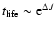 $t_{{\rm life}}\sim
{\rm e}^{\Delta J}$