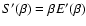 $S'(\beta)=\beta E'(\beta)$