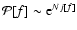 ${\cal P}[f]\sim {\rm e}^{Nj[f]}$
