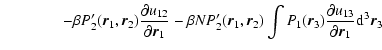 $\displaystyle \qquad\qquad -\beta P'_{2}({\vec r}_{1},{\vec r}_{2}){\partial u_...
...{\vec r}_{3}){\partial u_{13}\over\partial {\vec r}_{1}}{\rm d}^{3}{\vec r}_{3}$