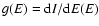 $g(E)={\rm d}I/{\rm d}E(E)$