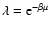 $\lambda={\rm e}^{-\beta \mu}$
