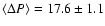 $\left<\Delta P\right>=17.6\pm1.1$