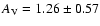 $A_{\rm V} = 1.26\pm 0.57$