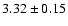 $3.32\pm 0.15$
