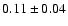 $0.11\pm 0.04$