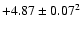 $+4.87\pm 0.07^{2}$