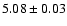 $5.08\pm 0.03$