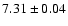 $7.31\pm 0.04$