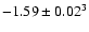 $-1.59\pm 0.02 ^{3}$