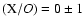 $({\rm X}/O)=0\pm 1$
