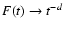 $F(t)
\rightarrow t^{-d}$