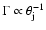 $\Gamma \propto \theta_{\rm j}^{-1}$