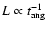 $L \propto t_{{\rm ang}}^{-1}$