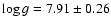 $\log g=7.91\pm0.26$