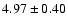 $4.97 \pm
0.40$
