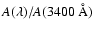 $A(\lambda)/A(3400~{\rm\AA})$