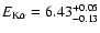 $E_{\rm K\alpha} = 6.43^{+0.05}_{-0.13}$