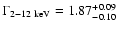 $\Gamma_{\rm 2-12~keV}=1.87^{+0.09}_{-0.10}$