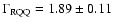 $\Gamma_{\rm {RQQ}} = 1.89\pm0.11$