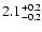 $\rm 2.1^{+0.2}_{-0.2}$
