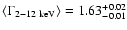 $\langle\Gamma_{\rm 2-12~keV}\rangle = 1.63^{+0.02}_{-0.01}$