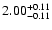 $\rm 2.00^{+0.11}_{-0.11}$