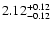 $\rm 2.12^{+0.12}_{-0.12}$