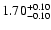 $\rm 1.70^{+0.10}_{-0.10}$