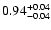 $\rm0.94^{+0.04}_{-0.04}$