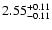 $\rm 2.55^{+0.11}_{-0.11}$