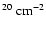 $^{20}~{\rm cm^{-2}}$