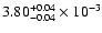 $\rm 3.80^{+0.04}_{-0.04}\times10^{-3}$