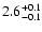 $\rm 2.6^{+0.1}_{-0.1}$