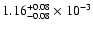 $\rm 1.16^{+0.08}_{-0.08}\times10^{-3}$