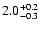 $\rm 2.0^{+0.2}_{-0.3}$