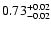 $\rm0.73^{+0.02}_{-0.02}$