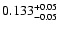 $\rm0.133^{+0.05}_{-0.05}$