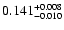 $\rm0.141^{+0.008}_{-0.010}$