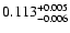 $\rm0.113^{+0.005}_{-0.006}$