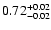 $\rm0.72^{+0.02}_{-0.02}$