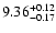 $\rm 9.36^{+0.12}_{-0.17}$